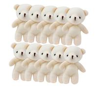 KONTONTY 15 pièces Lot de Mini Peluches Ours Pendantes Tissu Doux Poupées Coton PP pour Décoration DIY Porte-clés et Cadeaux Charmants