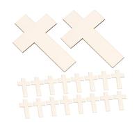 KONTONTY 18 Pcs Croix Non pour Artisanat DIY Décor Découpes Légères de Foi et Espoir Naturel Safe