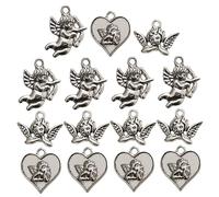 KONTONTY 18pièces Breloques Anges Diy Pour Colliers Bracelets Porte-clés Et Pendentifs Bijoux Créatifs
