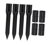 KONTONTY 1Ensemble Accessoires de Poteau de Lumière Solaire Plastique pour Jardin Piquets de Remplacement et Connecteurs Résistants Aux Intempéries pour Éclairage Extérieur