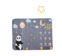 KONTONTY 1ensemble Couverture Flanelle pour Tapis Photo Souvenir avec Cadre Marqueur pour Nouvelles Naissances Et Baptêmes