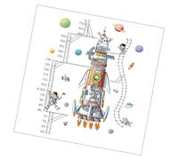 KONTONTY 1pièce Sticker Mural Astronaute Pour Décoration Murale Mesure De Hauteur Spatiale Autocollants Muraux Pour Chambre Et Garderie