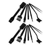 KONTONTY 2 Ensembles Brosse Anti-poussière Statique kit de Brosse Antistatique Mini Pinceau de Nettoyage Portable électronique Black