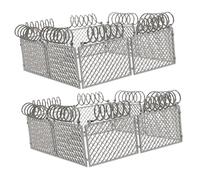 KONTONTY 2 Ensembles Mini Clôtures Plastique pour Modèles DIY Barrière Miniature pour Accessoires de Maison de Poupée Décor de Scène Militaire et Ferme Jeu de Construction