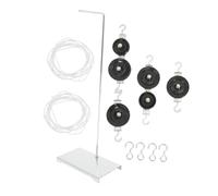 KONTONTY 2 Ensembles Science Demonstration Pulley Kit with Metal Bracket Single Double Pulley Blocks for Middle and High School Physics Experiments