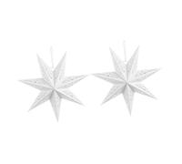 KONTONTY 2 pièces Abat Jour Papier Étoile Suspendue Design Creux Sept Branches Lot de et Robuste pour Lampe Suspendue et Lampe de Table Décoration Romantique pour et Fête