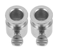 KONTONTY 2 Pièces Broche de Rôtissoire pour Grill à Gaz, Accessoire | Butée de Fourche Incluse, Argenté, Cuisson Barbecue et Repas en Famille, Résistance Élevée