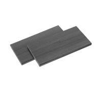 KONTONTY 2 Pièces Carte en Fibre De Verre Chaises Berçantes De Terrasse Fauteuil à Bascule D'extérieur Pièces De Rechange Extérieures Plaques à Ressort Black PRF