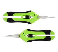 KONTONTY 2 Pièces Ciseaux de Jardinage Acier Inoxydable à Lame Tranchante Poignée Plastique Ergonomique Sécateur Professionnel Portable pour Élagage de Branches et Fleurs Lot