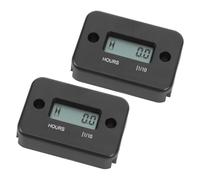 KONTONTY 2 Pièces Compteur D'heures Moteur Numérique Noir pour Motos, | Capteur Hall Intégré, Lecture Nette au Soleil, Alimentation Indépendante, Installation Simple, Parcours Longs