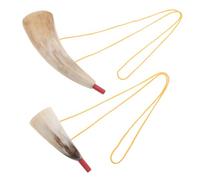 KONTONTY 2 Pièces Cornes de Viking Corne de Bœuf pour Cosplay Pirate Trompette Médiévale pour Fêtes Halloween Accessoires de Guerre et Objets de Soutien