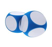KONTONTY 2 pièces Dés Mousse Réutilisables Effaçables de Dés Blancs DIY pour Activités Pédagogiques Jeux Mathématiques Classe