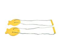 KONTONTY 2 Pièces Échasses D’équilibre Poisson, en Plastique Jaune | Corde et Base Antidérapante, Plateforme Texturée, pour Tout-petits, Maison et Séances de Thérapie