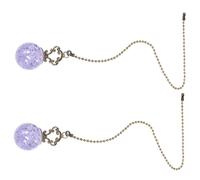 KONTONTY 2 Pièces Fan Pull Chain With Crystal Ball Pendant Antique Bronze Decorative Light Pull String For Ceiling Fans And Lamps Easy-to-use Extension Accessory