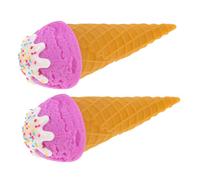 KONTONTY 2 pièces Modèle de Cornet de Glace Artificiel pour Décoration de Vitrine et Accessoire de Photographie de Dessert Réaliste pour Projets DIY Parfait pour Amateurs de Glace