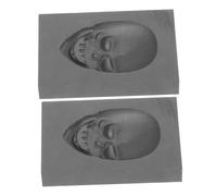 KONTONTY 2 Pièces Moule de Graphite Crâne Chaleur pour Fonte Or Cuivre de Moulages Robustes pour Bijoux et Projets Artistiques