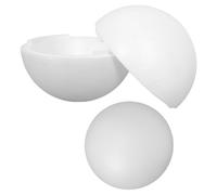 KONTONTY 2 Pièces Mousse Blanche Boules Creuses pour Peinture et Maquettes | Surface Lisse et Peignable, Légère, Perçable, pour Décor de Scène, Noël et Compositions