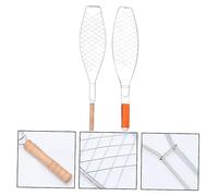 KONTONTY 2 Pièces Panier à Griller Ustensiles de Barbecue pour Poisson pour Cuisine Extérieure Épais Fin