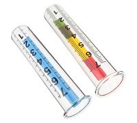 KONTONTY 2 Pièces Pluviomètre Verre Haute Précision Tube Transparent Borosilicate Résistant Aux Intempéries Lecture Facile pour Jardin et Mesures Précises des Précipitations