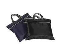 KONTONTY 2 Pièces Pochette Zippée Oxford pour Documents Sacoche pour Ordinateur Portable Professionnel et Imperméable pour Bureau Réunions