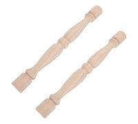 KONTONTY 2 Pièces Poteau de Garde-corps en Bois Sculpté Style Européen
