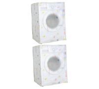 KONTONTY 2 Pièces protecteur de machine à laver housses imprimées machine à laver sèche-linge housse étanche pour machine à laver fermetures eclair tirette washing machine séchoirs à linge