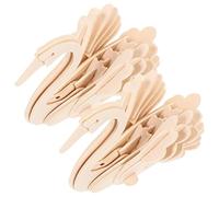 KONTONTY 2 Pièces Puzzle Bois DIY pour Modèle Animal Interactif Bois Jeu Éducatif de Coordination et Concentration Type Cygne Puzzle Créatif et Décoratif