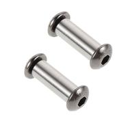 KONTONTY 2 Pièces Rivets à Tête Ronde pour Manche de Couteau, Rivets en Bois pour Fabrication de Manches de Couteaux, Acier Inoxydable, Noir, 7x18 Mm, M4, Lot de Fixation pour Couteaux,