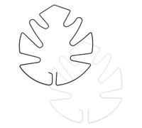 KONTONTY 2 Pièces Support de Plantes Forme Monstera Lot de Supports Réutilisables pour Plantes Intérieur Tuteur Antitipping et Décoratif