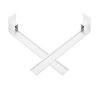 KONTONTY 2 Pièces Système de Poussoir de Rayon Pet Blanc Rail D'étagère | Mécanisme à Ressort, Installation sans Outil, Mouvement Continu, Adapté aux Variées, pour Rayonnage