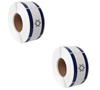KONTONTY 2 Rouleaux Autocollant israélien football stickers autocollant de planificateur autocollant de drapeau de pays Autocollants Israël décalcomanies esthétiques valise autocollants