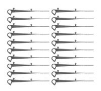 KONTONTY 20 Pièces Clips de Fixation pour Protège-Gouttières 20 Pièces, Crochets Plastiques Gris 15,5 CM Résistants au Vent, Matériel de Montage pour Gouttières, Protection Anti-Obstruction