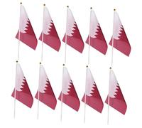 KONTONTY 20 Pièces Drapeaux à Main pour Événements Fanions de Soutien pour Coupe Monde Au Qatar Petits Drapeaux pour Célébrations Décorations