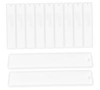 KONTONTY 20 Pièces marque-page moule Moules de silicone rectangle pour la résine Gel de silice blanche