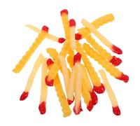 KONTONTY 20 Pièces Simulation Food Toy French Fries Set with Sauce PVC Miniature Fast Food Decor for Pretend Play Photography Props and Restaurant Display