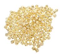 KONTONTY 200 Pièces Mini Cloches croisées Petites Cloches de Noël pour décor Golden