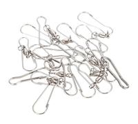 KONTONTY 24 Pièces Crochets pour Carillon éolien Cintre de Vent Crochets Suspendus Balcon pivotant d'alimentation en colibris d'ornement extérieurs Silver