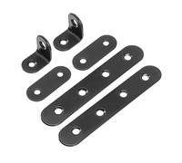 KONTONTY 24 pièces Équerres Assemblage Acier Inoxydable Renforcées Supports Angle Noirs pour Mobilier Bois Stabilité et Résistance pour Réparation et Construction DIY