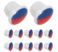 KONTONTY 24 Pièces Lot de 24 Capuchons D’Indexation pour Robinet 6,7 MM, Étiquettes Rouges et Bleues pour Identification Eau Chaude et Froide, Noyau Solide Anticorrosion, pour Salle de Bain