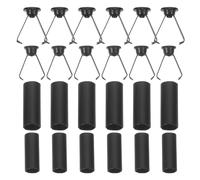 KONTONTY 24 Pièces Lot de 24 Embouts de Cordon Métalliques en Alliage Noir pour Sweats à Capuche et Pantalons Taille Moyenne 20Mm X 7Mm X 5Mm et Petite Butée de Cordon Résistante