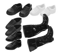KONTONTY 25 Paires Chaussures Miniatures pour Poupées Homme Plastique Réaliste Échelle pour Accessoires de Maison de Poupées et Décor de Scènes