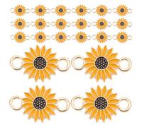 KONTONTY 25 Pièces Breloques de Connexion Marguerite Pendentifs Fleurs Alliage Breloques Pendantes pour Bijoux pour Création Connecteurs Floraux pour Bracelets et Colliers