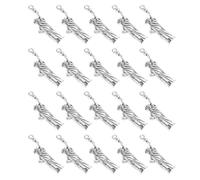 KONTONTY 25 Pièces Pendentif Statue Liberté Vintage en Alliage pour | Finition Argenté Vieilli, Style Patriotique Classique, pour Bracelets, Porte-clés et Fermetures Éclair