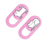 KONTONTY 2Pcs Couverture Webcam Ultra Mince pour Confidentialité Cache-Webcams pour Préserver la Confidentialité Design Motif Chat Protection Caméra pour Ordinateur Portable et Pc de Bureau