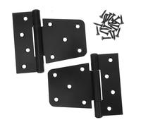 KONTONTY 2pièces Charnières De Portail à Fermeture Automatique Noires Support De Porte De Garage Charnières Robustes Pour Clôtures Et Portes De Grange