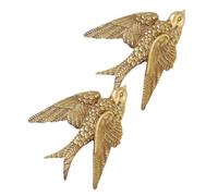 KONTONTY 2pièces Hirondelle Murale Résine Décoration Murale Décoration Oiseau Pendentif Mural Ornament Hirondelle De