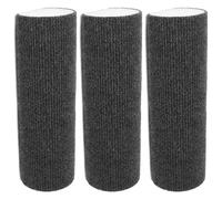 KONTONTY 3 Pièces Colonne Murale Anti-Rayures pour Chaton, Escalade et | Polyester, Nettoyage Facile, Prise Sûre, Format Mural Compact, pour Intérieur, Gris, Auto-adhésif