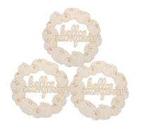 KONTONTY 3 Pièces Décorations Suspendues Citrouille Non Peintes avec Corde Étiquettes Brutes pour Projets DIY de Noël Supports Créatifs pour Peinture et Ornements de Couronne
