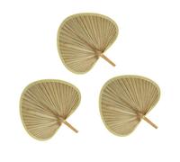 KONTONTY 3 Pièces Éventail Décoratif Murale de Éventails Artisanaux Jaunes pour Refroidissement et Décoration de Maison