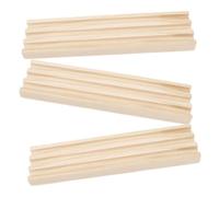 KONTONTY 3 Pièces Supports Bois pour Dominos Racks de Jeu pour Mexican Train Antidérapant Accessoires de Jeu de Société Multifonctionnels